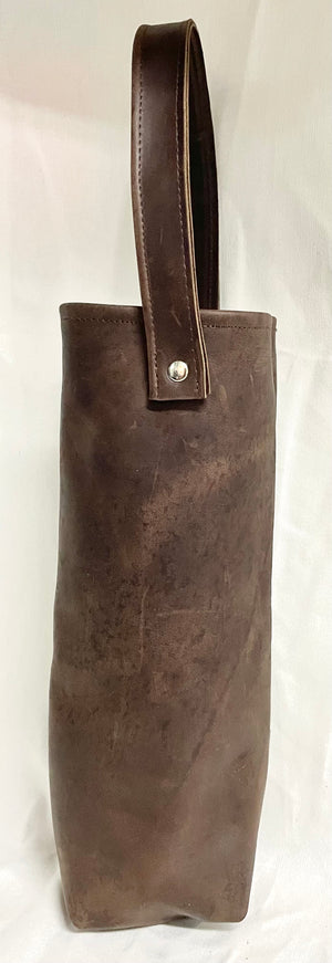 Leather Wine Bag Single